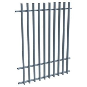 ProtectorAl 0350-1200W x 1500H Deep Ocean Aluminium Radiator Pool Fence Panel with mid rail
