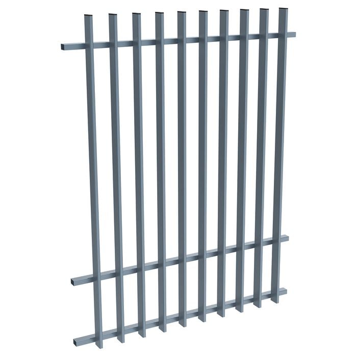 ProtectorAl 0350-1200W x 1500H Deep Ocean Aluminium Radiator Pool Fence Panel with mid rail