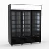 Thermaster 1200l 3 Glass Door Colourbond Upright Drink Fridge Black Lg-1203bp