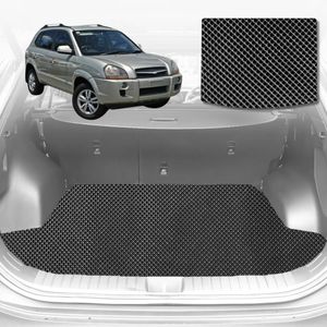 6D Diamond Car Boot Mat for Hyundai Tucson JM2004-2009-Cargo Mat-Black-Outback GT