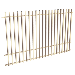 ProtectorAl 1201-2399W x 1500H Primrose Aluminium Batten Pool Fence Panel with Mid Rail