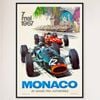 Galrie 1967 Monaco Grand Prix Vintage Racing Poster 25th Anniversary Collector's Art, Black Frame, 50 x 70cm (20 x 28inch)