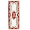 Traditional Handmade Wool Rug-Avolon-Ivory/Red-67X210cm