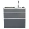 Dissco Twin Drawer Elite Grey 900 R/H Tub