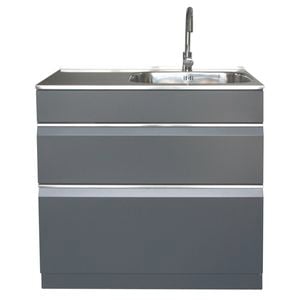 Dissco Twin Drawer Elite Grey 900 R/H Tub