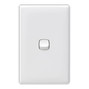 HPM Linea 1 Gang Light Switch White