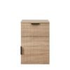 European Cabinetry Fluted Pull Black Porto Bedside Table Natural Oak