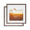 Cooper & Co. Set Of 2 40x40cm Mat to 30x30cm Natural Premium Rustic Wooden Photo Frame