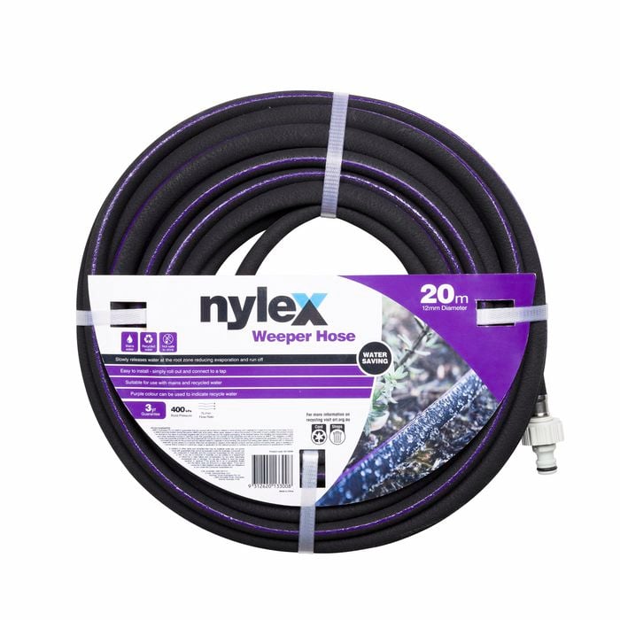 Nylex Recycled Water 12mm x 20m Weeper Hose