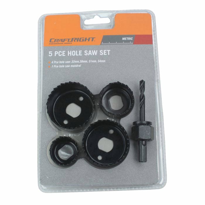 Craftright 5 Piece Hole Saw Set