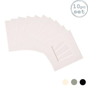 10x Picture Photo Mounts - To Fit Frame Size 4 X 4" For Image Size 2 X 2"