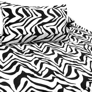 Shangri-La Printed Faux Fur White Tiger Quilt Cover Set Queen