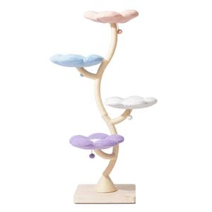 MICHU Fairy Cat Tower Deluxe 4-Tier Designer Flower Cat Tree