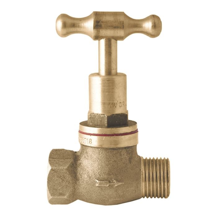 Kinetic 15mm Brass Male and Female T Head Stop Cock