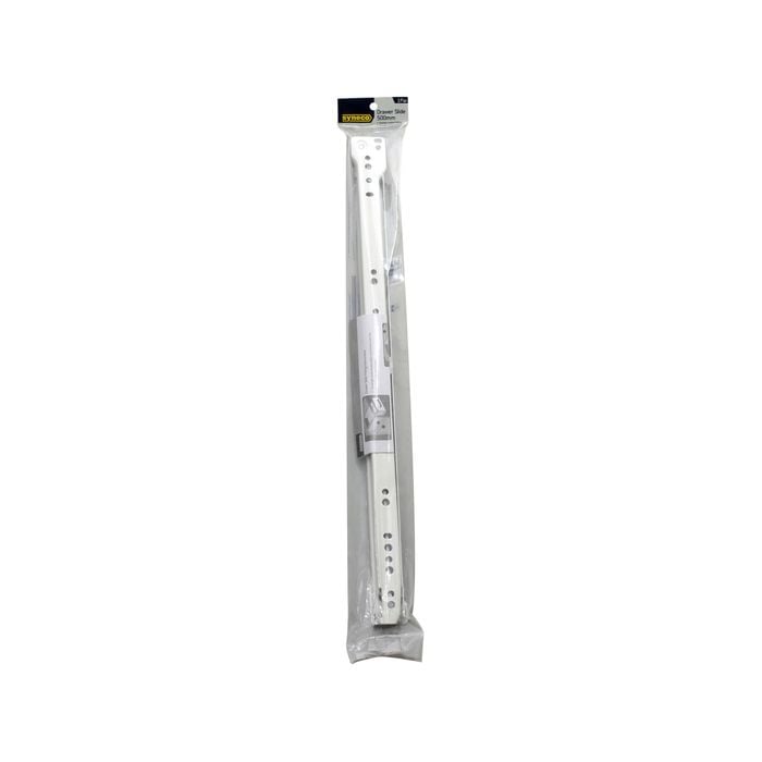 Syneco 500mm White Drawer Slides - 1 Pair