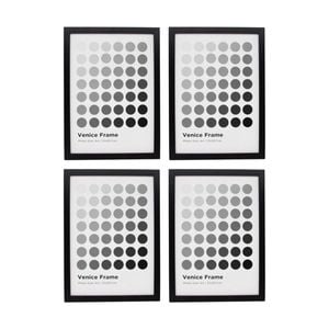 4PK Braz A4 Venice Image Photo Document Display Frame 29.7x21cm Black