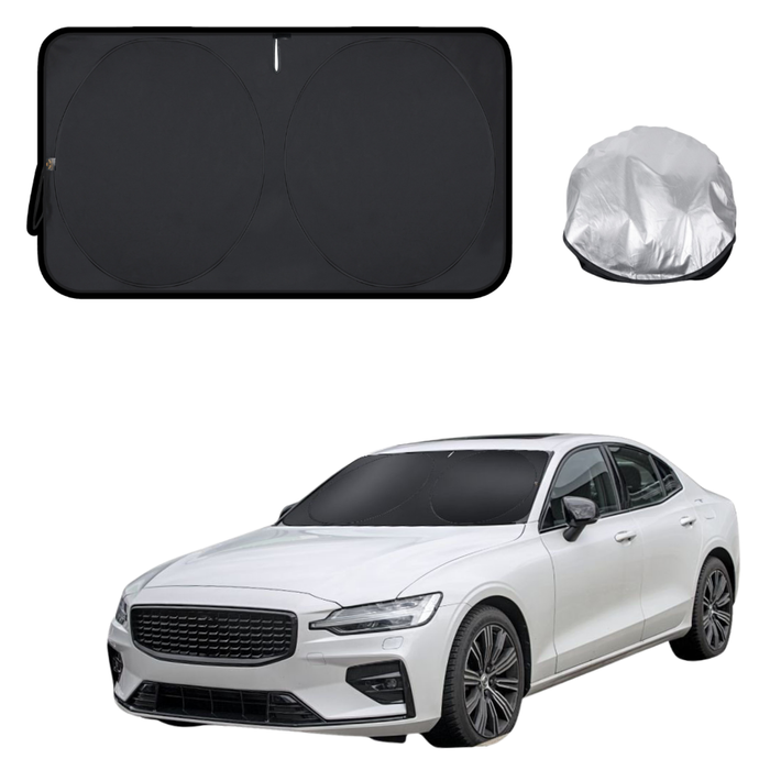 Front Windscreen Sun Shade for Volvo S60 2010 - 2018 (Manual) - Standard 150 x 85 cm - Black