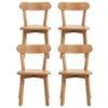 Artiss 4x Dining Chairs Wooden Kitchen Accent Chair Cafe Lounge Rubber Wood