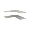 Lugna 900 x 580 x 16mm Mist Corner Adjustable Shelf - 2 Pack