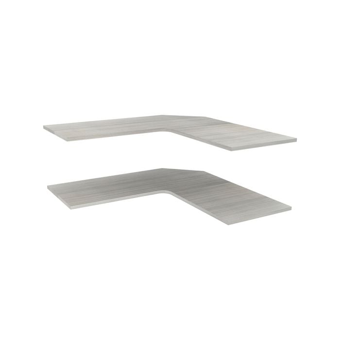 Lugna 900 x 580 x 16mm Mist Corner Adjustable Shelf - 2 Pack