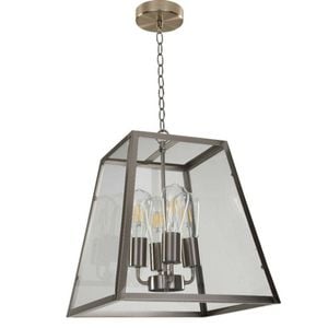 Creswick Chrome 4 Light Industraial Lantern Pendant