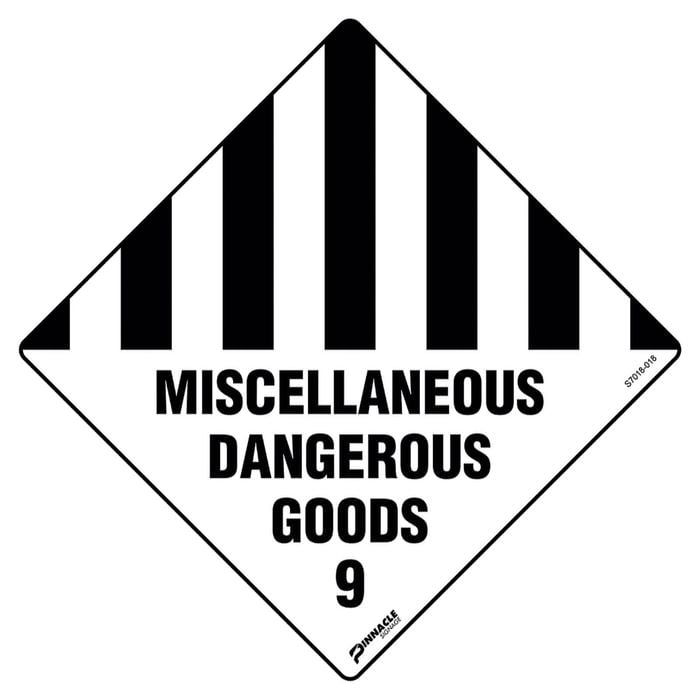 Pinnacle 270 x 270mm Metal Miscellaneous Dangerous Goods 9