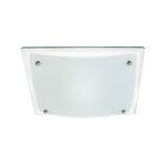 Verve 43cm White Square Glacier Oyster Light Fitting