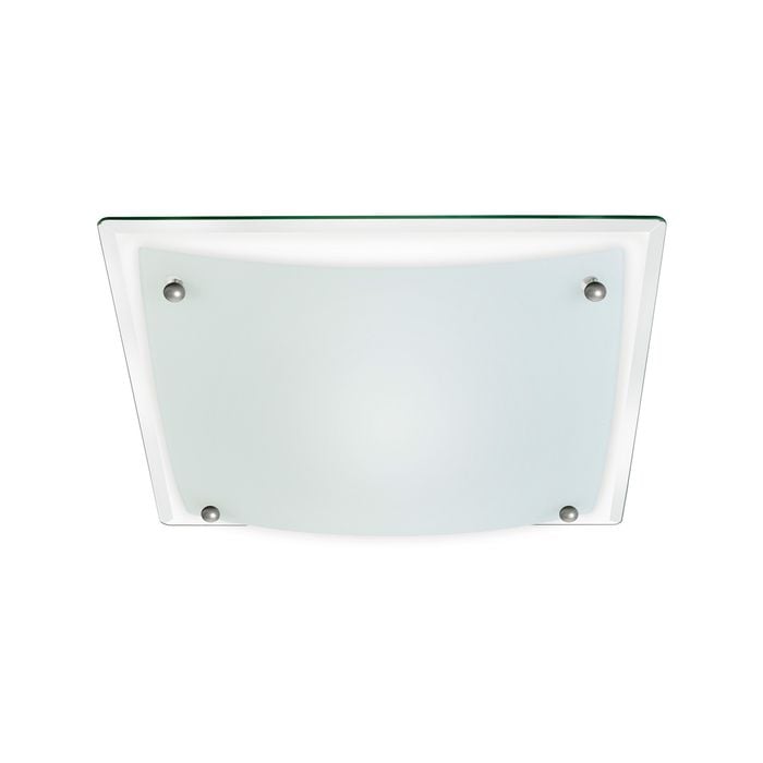 Verve 43cm White Square Glacier Oyster Light Fitting