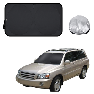 Front Windscreen Sun Shade for Toyota Kluger 2001 - 2007 (XU20) - Standard 150 x 85 cm - Black