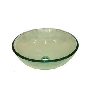Quoss 42cm Transparent Glass Basin Vanity Bowl
