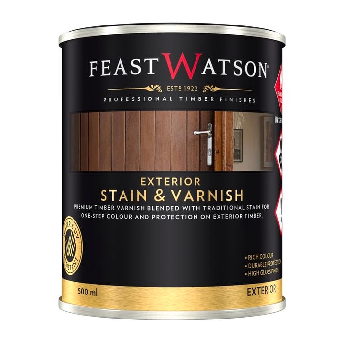 Feast Watson 500ml Exterior European Oak Stain And Varnish - 500ml