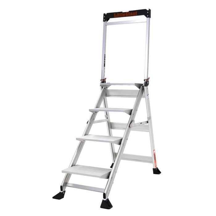 Little Giant Jumbo Step 4 Step Ladder With Handrail