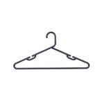 Practa Black Heavy Duty Plastic Tube Clothes Hangers - 15 Pack