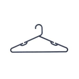 Practa Black Heavy Duty Plastic Tube Clothes Hangers - 15 Pack