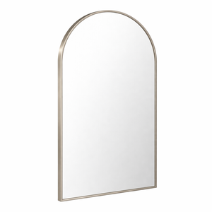 Barelli 900 x 600mm Brushed Nickel Signature High Specification Forma Arch Framed Mirror 