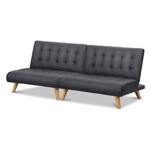ALFORDSON 2x Sofa Bed Single Seater Grey