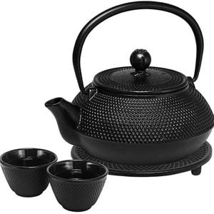 Avanti 800ml Hobnail Cast Iron Teapot Set Black Tea Coffee Kettle Pot W/strainer