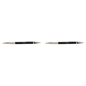 2x Kent Clutch Pencil 2mm W/clip Home/school Stationery Technical Drawing/design