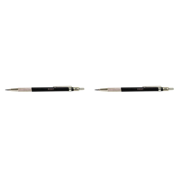2x Kent Clutch Pencil 2mm W/clip Home/school Stationery Technical Drawing/design