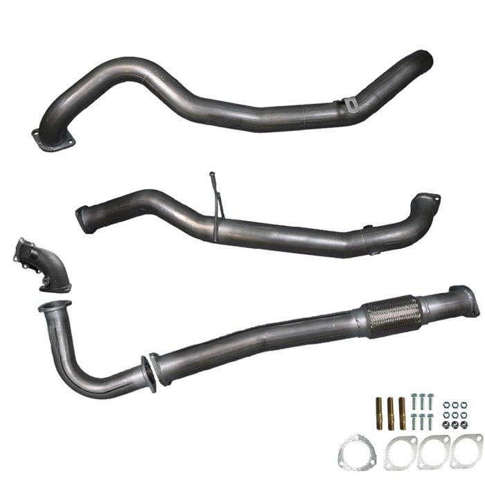 Ignite Exhausts Turbo Back For Nissan Gu Patrol 4.2l Coil Spring Ute 3" Dump Pipe & Pipe Only Raw Aluminised Steel