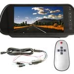 Elinz 7" Clip on Rearview Mirror Monitor Only 12V 24V for Reversing Camera Car Caravan