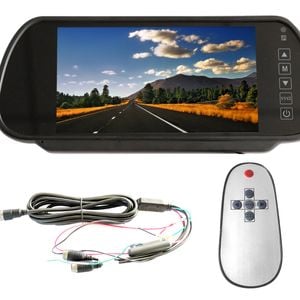 Elinz 7" Clip on Rearview Mirror Monitor Only 12V 24V for Reversing Camera Car Caravan