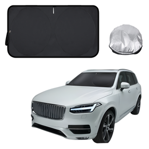 Front Windscreen Sun Shade for Volvo XC90 2015 - Current Mk II - Standard 150 x 85 cm - Black