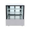Bonvue Black Trim Square Glass Cake Display 2 Shelves  - Cake Display Fridges (ssu90-2xb)