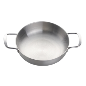 Anygleam Silver Stainless Steel Stock Pot Small Single Layer Hotpot Without Lid for Soup Noodles Cooking Kitchen