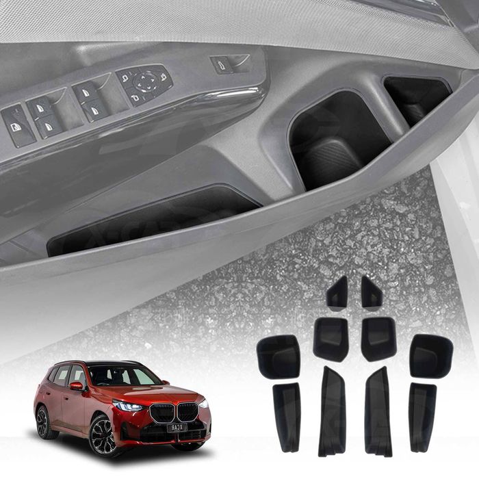 Car Door Side Storage Box Tray For Bmw X3 G45 Series 2024-onwards Organizer Accessories Front And Rear Row Set