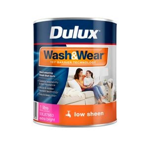 Dulux Interior Paint Wash&Wear Low Sheen Extra Bright - 1L