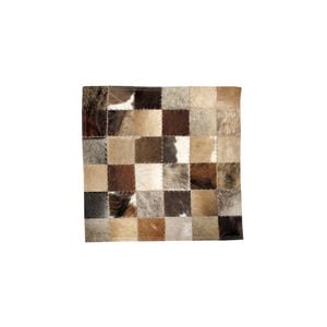Multi-Purpose Animal Hide Big Square Patch Brown with Woollen Fleece Reverse