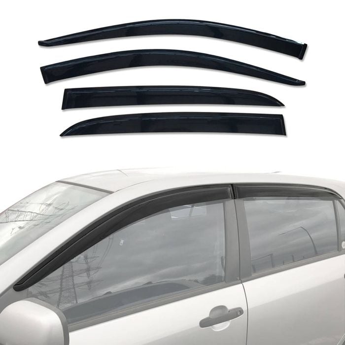 AUSGO Weather Shields for Toyota Corolla Hatch 2001-2007 Weathershields Window Visors Wind Deflectors