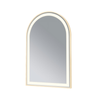 Barelli 900 x 600mm Brushed Brass Signature Framed Arch LED Mirror
